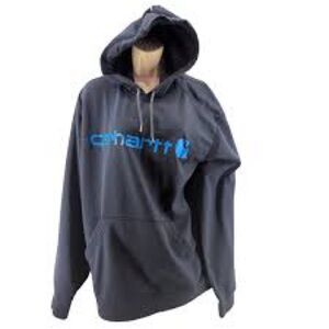 Carhartt Force Extremes Blue Pullover Hoodie Mens Size 2 XLT Relaxed Fit